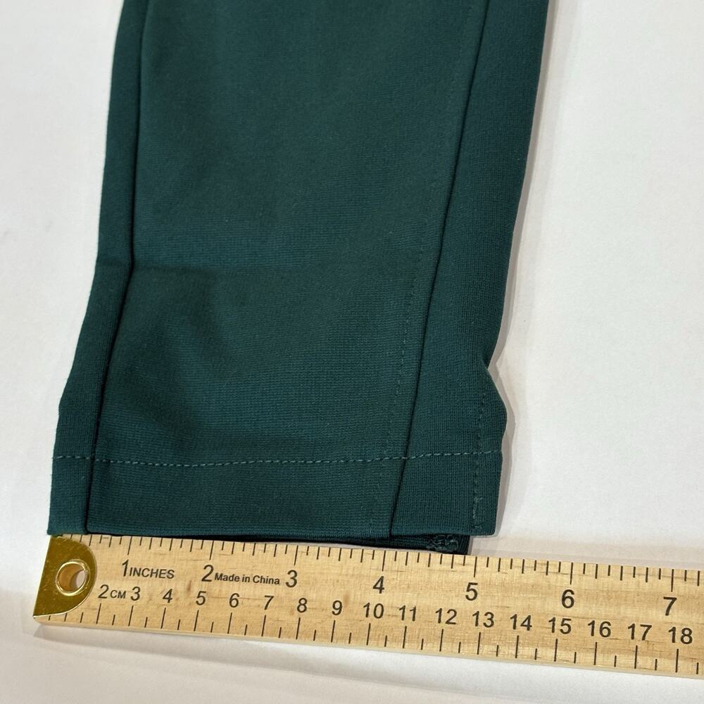 Dear Scarlett Classy Stretch Women Dress Pants Green Pull On Straight Leg NWT - Picture 3 of 8